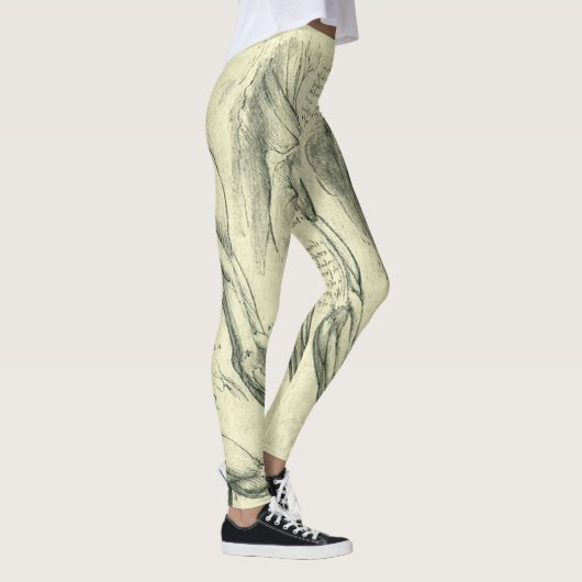 Anatomie von Leonardo da Vinci Leggings (Rechts)