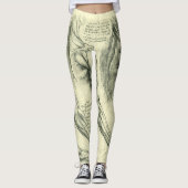 Anatomie von Leonardo da Vinci Leggings (Vorderseite)
