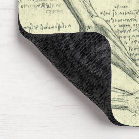 Anatomie von Leonardo da Vinci Mousepad (Ecke)