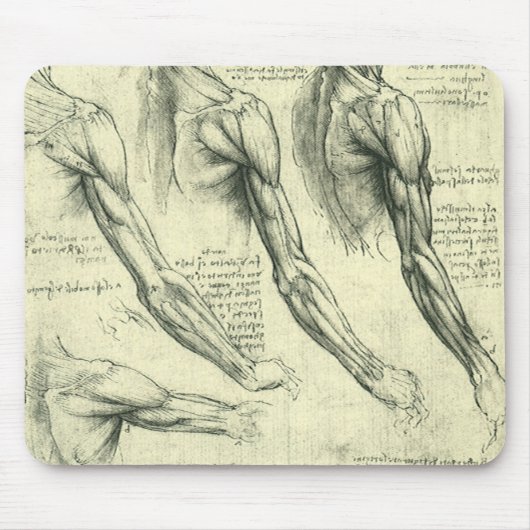 Anatomie von Leonardo da Vinci Mousepad (Vorne)