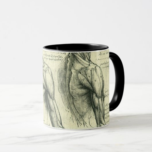 Anatomie von Leonardo da Vinci Tasse (VorderseiteRechts)