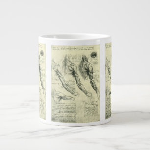 Anatomie von Leonardo da Vincis Arm und Schulter Jumbo-Tasse
