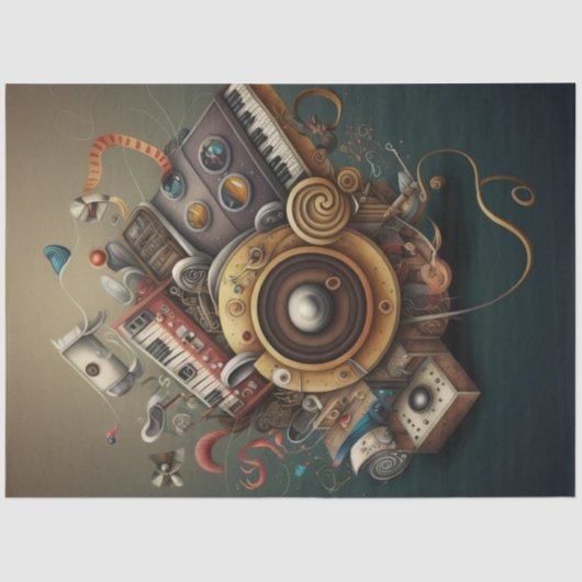 Anatomie von Musikreihen - Design 1 Seidenpapier (Vorderseite)