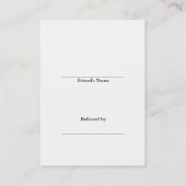 Anatomie vorhergehend empfehlungskarte (Rückseite)