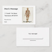 Anatomie vorhergehend terminkarte (Vorne/Hinten)