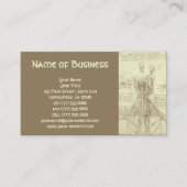 Anatomie Zeichnung der Wirbelsäule Leonardo da Vin Visitenkarte (Vorderseite)