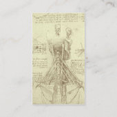 Anatomie Zeichnung der Wirbelsäule Leonardo da Vin Visitenkarte (Rückseite)