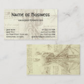 Anatomie Zeichnung der Wirbelsäule Leonardo da Vin Visitenkarte (Vorne/Hinten)