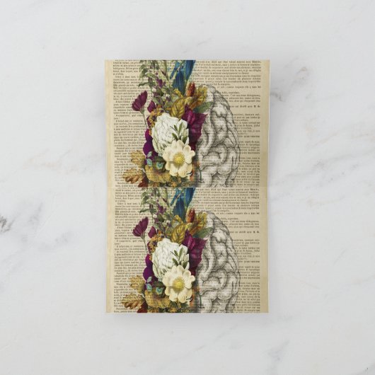 Anatomieplakat für das Blumengehirn Dankeskarte (Innenseite)