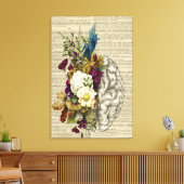 Anatomieplakat für das Blumengehirn Leinwanddruck (Insitu (Wohnzimmer))