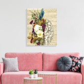 Anatomieplakat für das Blumengehirn Leinwanddruck (Insitu (Wohnzimmer))