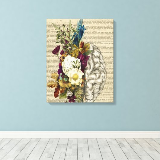 Anatomieplakat für das Blumengehirn Leinwanddruck (Insitu (Holzboden))