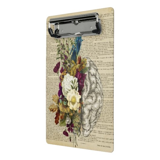 Anatomieplakat für das Blumengehirn Mini Klemmbrett (Gewinkelt2)