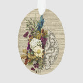 Anatomieplakat für das Blumengehirn Ornament (Rückseite)