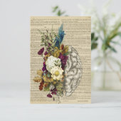 Anatomieplakat für das Blumengehirn RSVP Karte (Stehend Vorderseite)