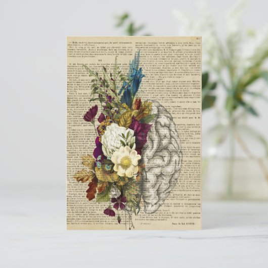 Anatomieplakat für das Blumengehirn RSVP Karte (Stehend Vorderseite)