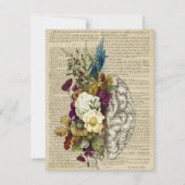 Anatomieplakat für das Blumengehirn Save The Date (Rückseite)