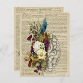 Anatomieplakat für das Blumengehirn Save The Date (Vorne/Hinten)