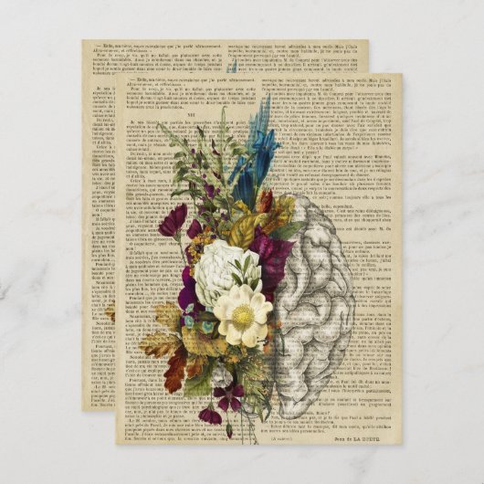 Anatomieplakat für das Blumengehirn Save The Date (Vorne/Hinten)