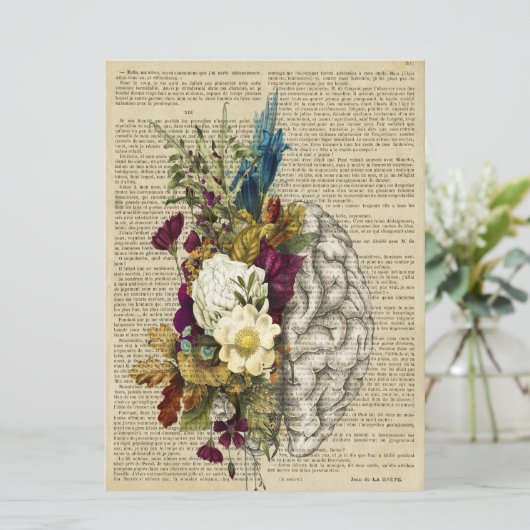 Anatomieplakat für das Blumengehirn Save The Date (Stehend Vorderseite)