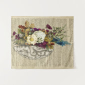 Anatomieplakat für das Blumengehirn Wandteppich (Vorderseite (Horizontal))