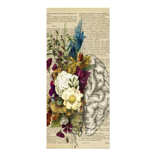 Anatomieplakat für das Blumengehirn Werbekarte (Hinten)
