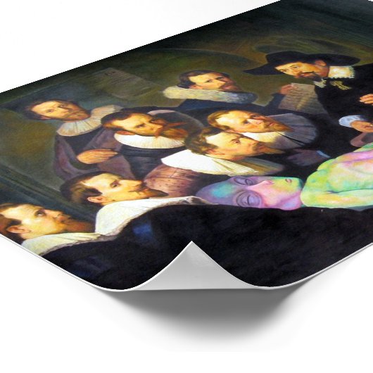 Anatomieunterricht mit horizontaler Alien Poster (Ecke)