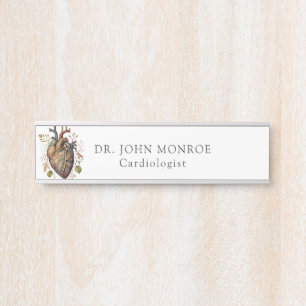 Anatomisch rotes Herz Kardiologie Medizin Türschild