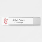 Anatomisch rotes Herz Kardiologie Medizin Türschild (Vorderseite )