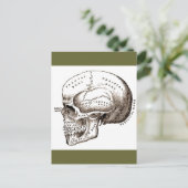 Anatomische Anatomie Anatomischer Schädel Postkarte (Stehend Vorderseite)