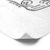 Anatomische Anatomie - Vintage-Poster für Schädel- Poster (Ecke)