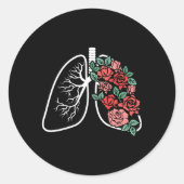 Anatomische Blume Lungenentzündung Runder Aufkleber (Vorderseite)
