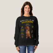 Anatomische Dackel für Frauen Sweatshirt (Vorne ganz)