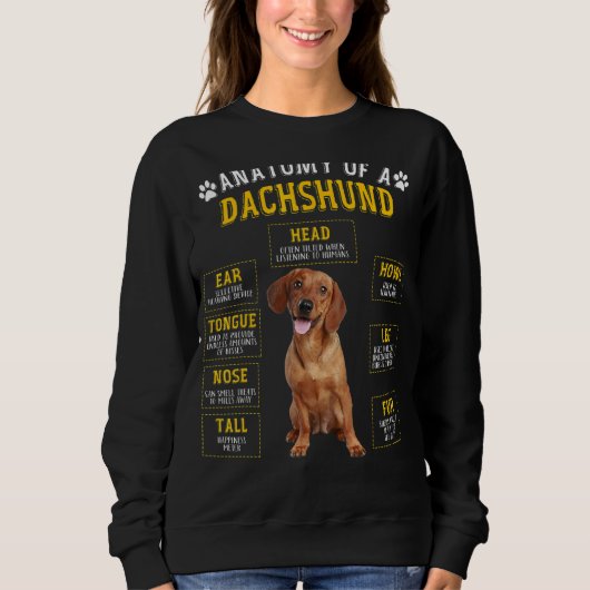 Anatomische Dackel für Frauen Sweatshirt (Vorderseite)
