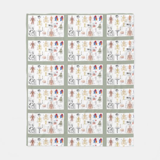 Anatomische Diagramme Fleecedecke (Vorderseite)