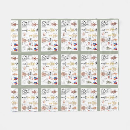 Anatomische Diagramme Fleecedecke (Vorderseite (Horizontal))
