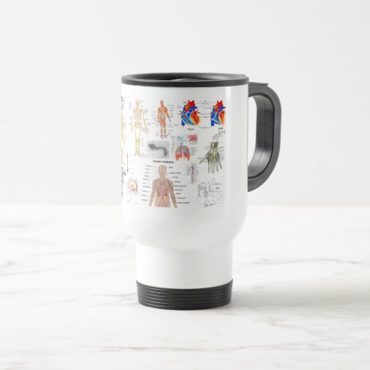Anatomische Diagramme Reisebecher (VorderseiteRechts)