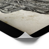 Anatomische Druckausgabe für den menschlichen Schä Poster (Ecke)