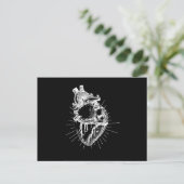 Anatomische Herz Schwarz & Weiß Sammlung Postkarte (Stehend Vorderseite)