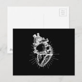 Anatomische Herz Schwarz & Weiß Sammlung Postkarte (Vorne/Hinten)