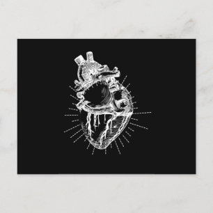 Anatomische Herz Schwarz & Weiß Sammlung Postkarte