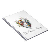 Anatomische Herz-Wildblume Medizinische Gewohnheit Notizblock (Rechte Seite)