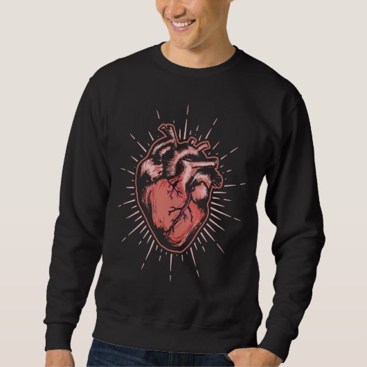 Anatomische Herzanatomie Kunst Kardiologie Sweatshirt (Vorderseite)