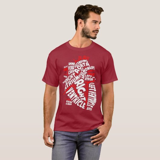 Anatomische Herzanatomie T-Shirt (Vorne ganz)
