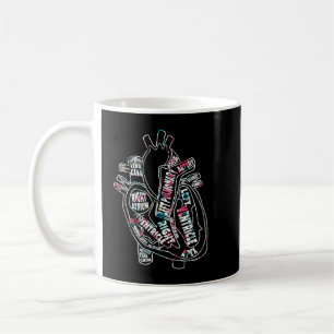 Anatomische Herzkrankheiten Teile der Herzkarte Kaffeetasse