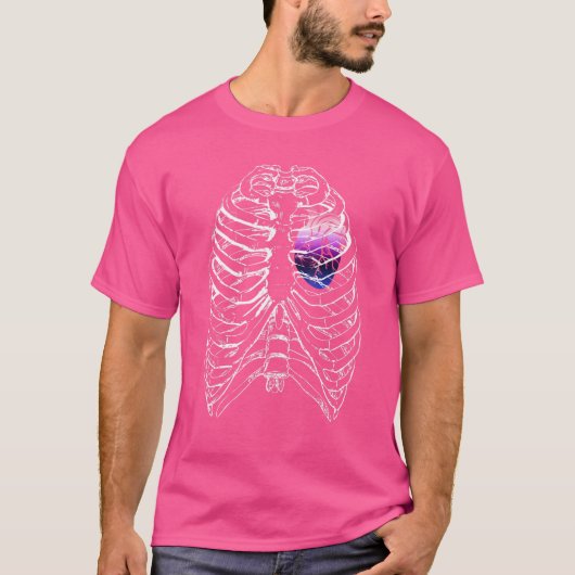 Anatomische Herzrisse Queer Stolz H T-Shirt (Vorderseite)