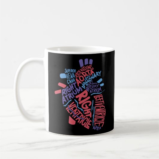 Anatomische Hu He Kardiology Medical Cardiac Nurse Kaffeetasse (Links)