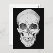 Anatomische Illustration des menschlichen Schädels Postkarte (Vorne/Hinten)