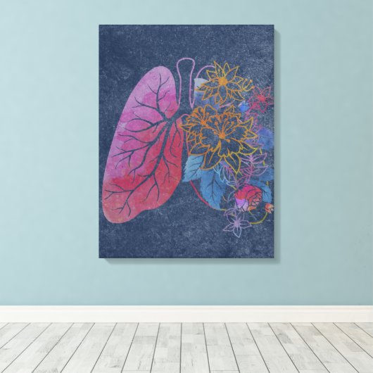 Anatomische Leinwand der Flora-Lunge (Insitu (Holzboden))