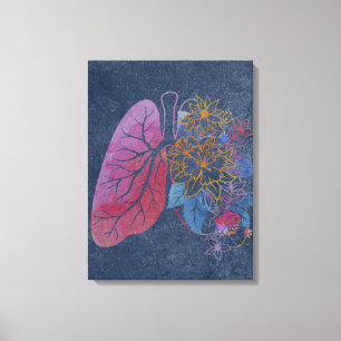 Anatomische Leinwand der Flora-Lunge